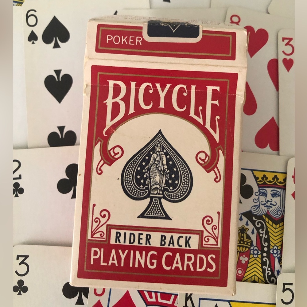 Bicycle Rider Back Playing Cards Made in USA 808 Red - Picture 5 of 5